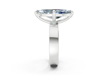 Cascade Blue Diamond Solitaire Marquise Cut 4mm Engagement Ring