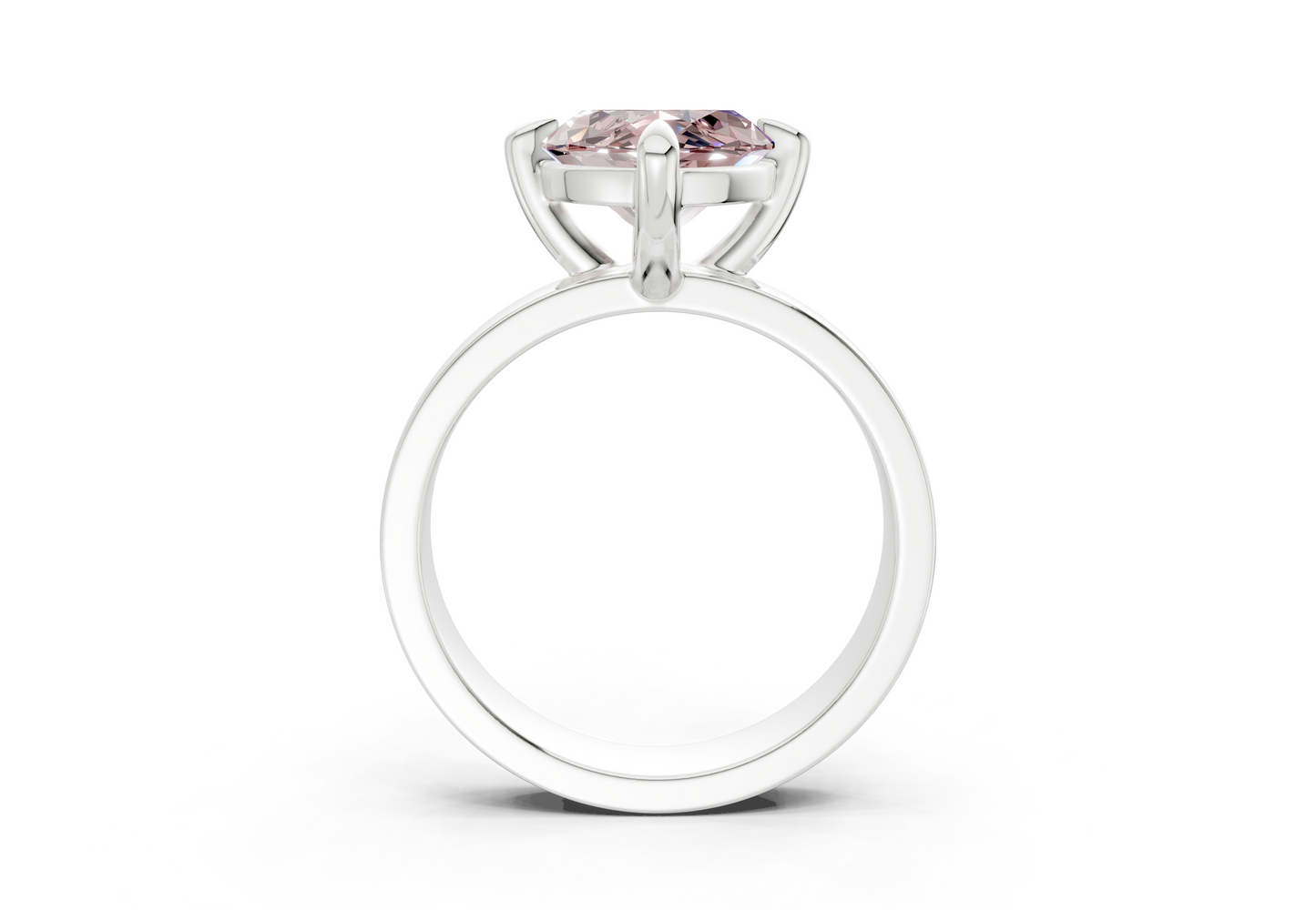 Cascade Pink Diamond Solitaire Marquise Cut 4mm Engagement Ring