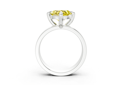 Cascade Yellow Diamond Solitaire Marquise Cut 4mm Engagement Ring