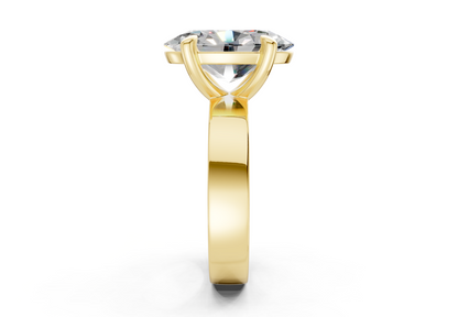 Cascade Diamond Solitaire Oval Cut 4mm Engagement Ring
