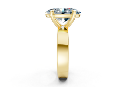 Cascade Blue Diamond Solitaire Oval Cut 4mm Engagement Ring