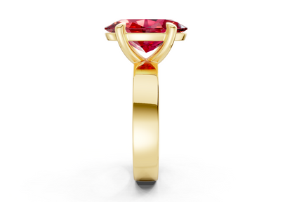 Cascade Ruby Gemstone Solitaire Oval Cut 4mm Engagement Ring