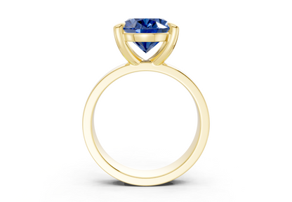 Cascade Sapphire Gemstone Solitaire Oval Cut 4mm Engagement Ring