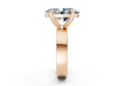 Cascade Blue Diamond Solitaire Oval Cut 4mm Engagement Ring