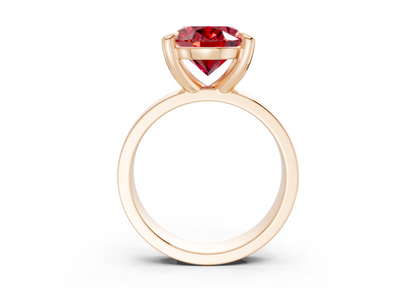 Cascade Ruby Gemstone Solitaire Oval Cut 4mm Engagement Ring