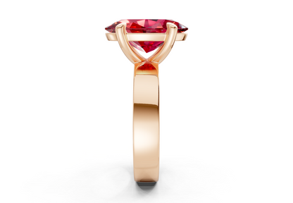 Cascade Ruby Gemstone Solitaire Oval Cut 4mm Engagement Ring