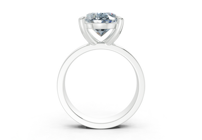 Cascade Blue Diamond Solitaire Oval Cut 4mm Engagement Ring
