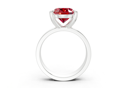 Cascade Ruby Gemstone Solitaire Oval Cut 4mm Engagement Ring
