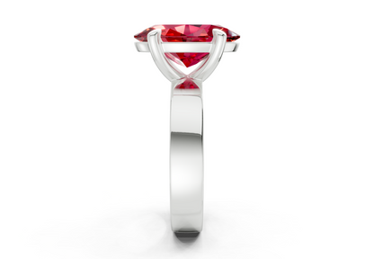 Cascade Ruby Gemstone Solitaire Oval Cut 4mm Engagement Ring