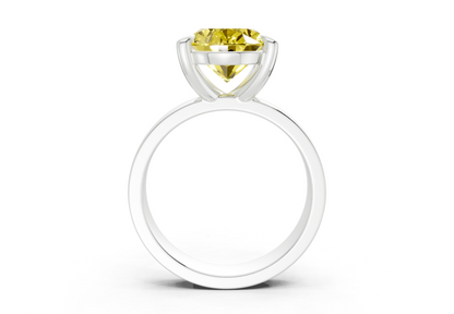 Cascade Yellow Diamond Solitaire Oval Cut 4mm Engagement Ring