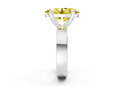 Cascade Yellow Diamond Solitaire Oval Cut 4mm Engagement Ring