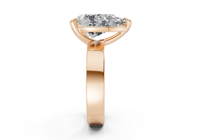 Cascade Diamond Solitaire Pear Cut 4mm Engagement Ring