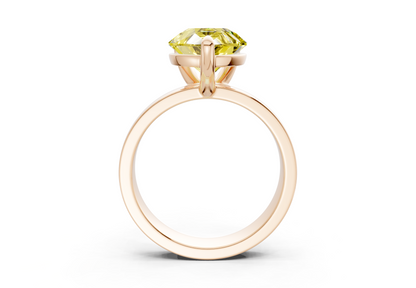 Cascade Yellow Diamond Solitaire Pear Cut 4mm Engagement Ring
