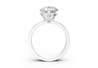 Cascade Diamond Solitaire Pear Cut 4mm Engagement Ring