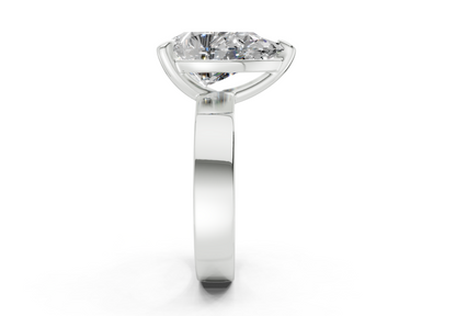 Cascade Diamond Solitaire Pear Cut 4mm Engagement Ring
