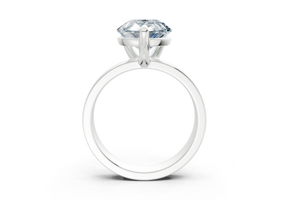 Cascade Blue Diamond Solitaire Pear Cut 4mm Engagement Ring