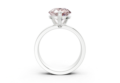 Cascade Pink Diamond Solitaire Pear Cut 4mm Engagement Ring