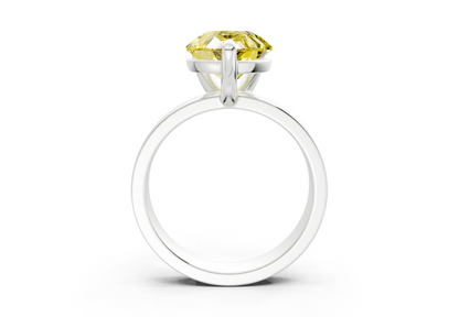 Cascade Yellow Diamond Solitaire Pear Cut 4mm Engagement Ring