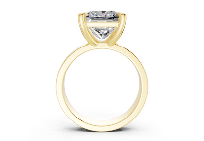 Cascade Diamond Solitaire Princess Cut 4mm Engagement Ring