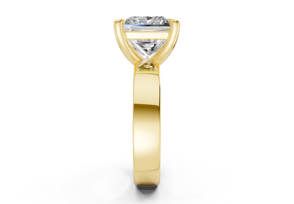 Cascade Diamond Solitaire Princess Cut 4mm Engagement Ring