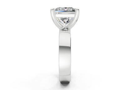 Cascade Diamond Solitaire Princess Cut 4mm Engagement Ring