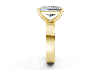 Cascade Diamond Solitaire Radiant Cut 4mm Engagement Ring