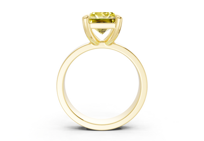 Cascade Yellow Diamond Solitaire Radiant Cut 4mm Engagement Ring