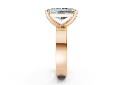 Cascade Diamond Solitaire Radiant Cut 4mm Engagement Ring