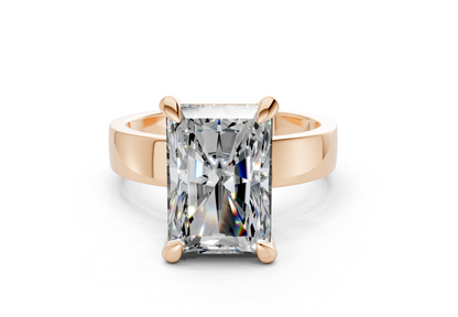 Cascade Diamond Solitaire Radiant Cut 4mm Engagement Ring
