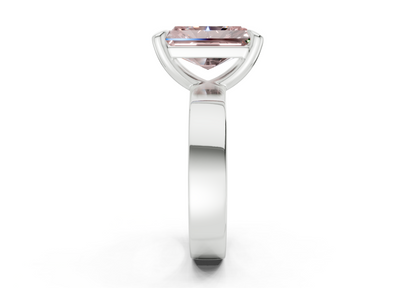 Cascade Pink Diamond Solitaire Radiant Cut 4mm Engagement Ring