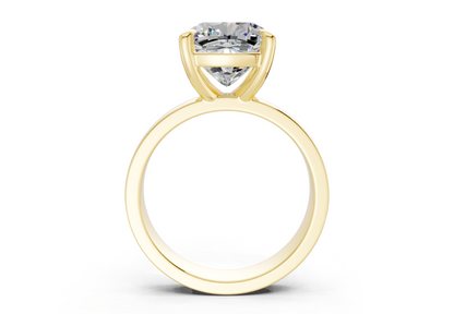 Cascade Diamond Solitaire Cushion Squareuare Cut 4mm Engagement Ring