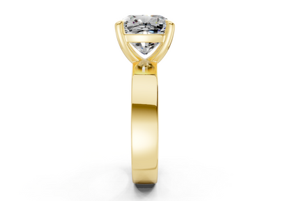 Cascade Diamond Solitaire Cushion Squareuare Cut 4mm Engagement Ring