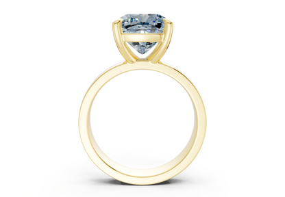 Cascade Blue Diamond Solitaire Cushion Squareuare Cut 4mm Engagement Ring