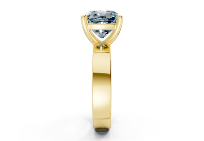Cascade Blue Diamond Solitaire Cushion Squareuare Cut 4mm Engagement Ring