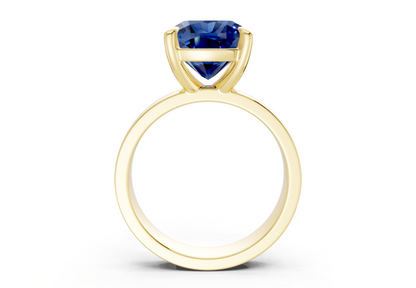 Cascade Sapphire Gemstone Solitaire Cushion Squareuare Cut 4mm Engagement Ring