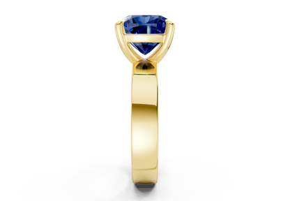 Cascade Sapphire Gemstone Solitaire Cushion Squareuare Cut 4mm Engagement Ring
