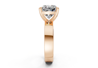 Cascade Diamond Solitaire Cushion Squareuare Cut 4mm Engagement Ring