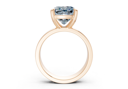 Cascade Blue Diamond Solitaire Cushion Squareuare Cut 4mm Engagement Ring
