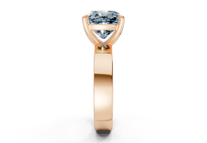 Cascade Blue Diamond Solitaire Cushion Squareuare Cut 4mm Engagement Ring