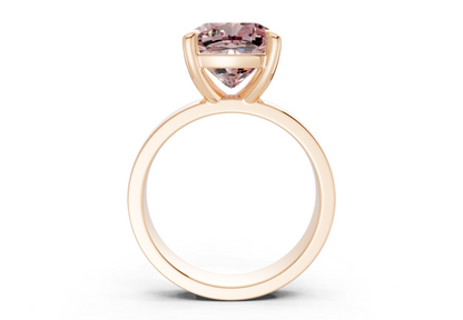 Cascade Pink Diamond Solitaire Cushion Squareuare Cut 4mm Engagement Ring