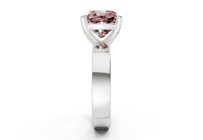Cascade Pink Diamond Solitaire Cushion Squareuare Cut 4mm Engagement Ring