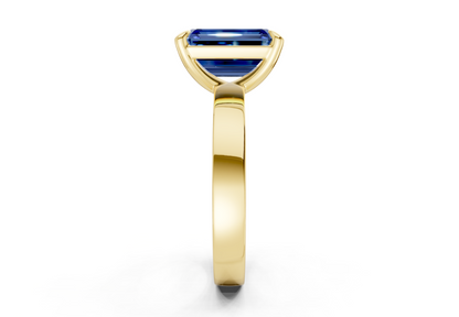 Aspen Sapphire Gemstone Solitaire Emerald Cut 3mm Engagement Ring