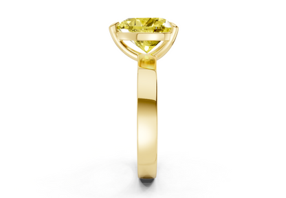 Aspen Yellow Diamond Solitaire Heart Cut 3mm Engagement Ring