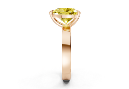 Aspen Yellow Diamond Solitaire Heart Cut 3mm Engagement Ring