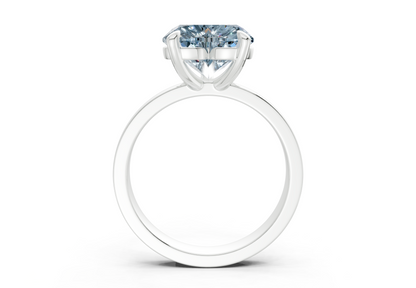 Aspen Blue Diamond Solitaire Heart Cut 3mm Engagement Ring
