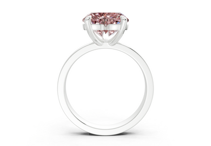 Aspen Pink Diamond Solitaire Heart Cut 3mm Engagement Ring