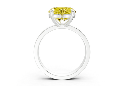 Aspen Yellow Diamond Solitaire Heart Cut 3mm Engagement Ring