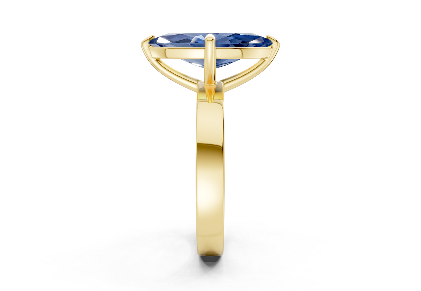 Aspen Sapphire Gemstone Solitaire Marquise Cut 3mm Engagement Ring