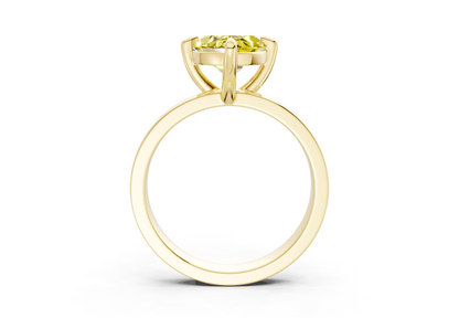 Aspen Yellow Diamond Solitaire Marquise Cut 3mm Engagement Ring