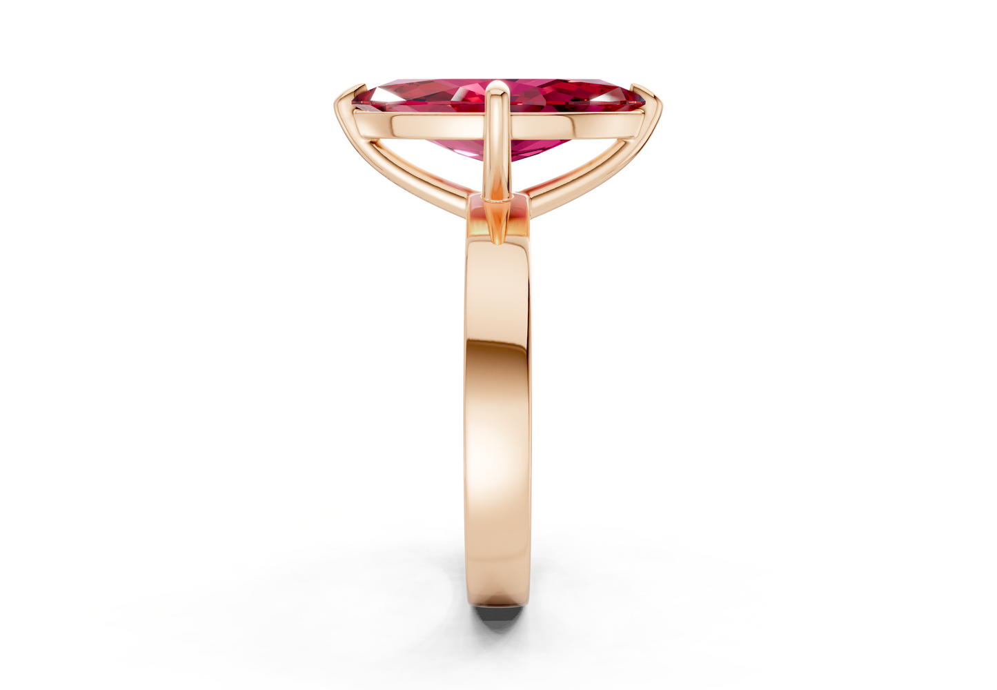 Aspen Ruby Gemstone Solitaire Marquise Cut 3mm Engagement Ring